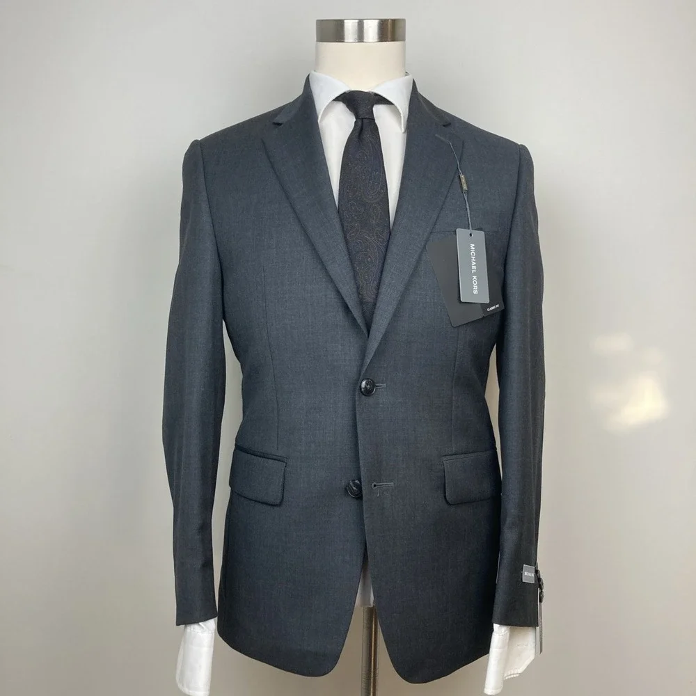 Michael Kors Mens Classic fit‎ Suit Jacket Blazer 36R Grey