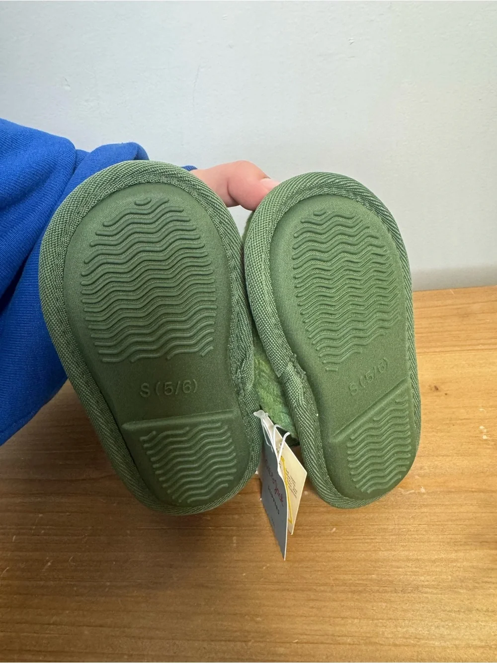 Cat & Jack Green Dinosaur Plush Slip-On Kids Shoes