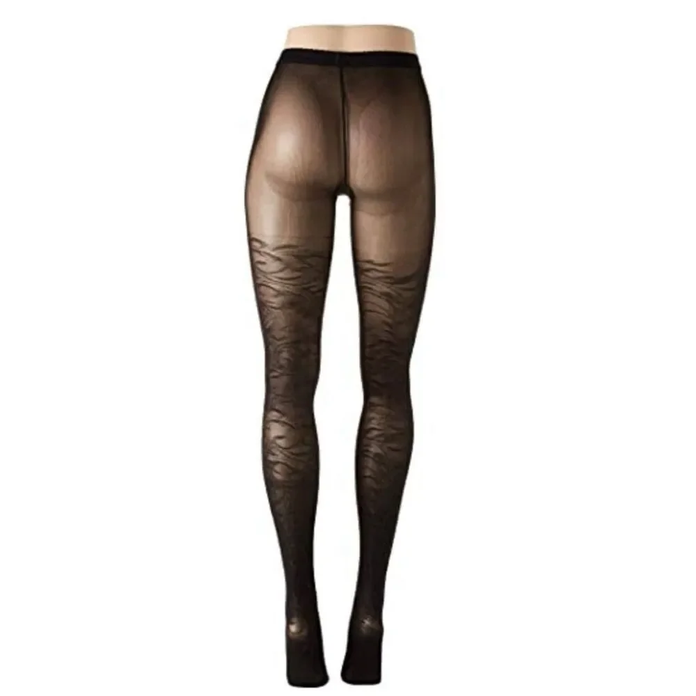Wolford Ada Tights NWT black / black metallic size small