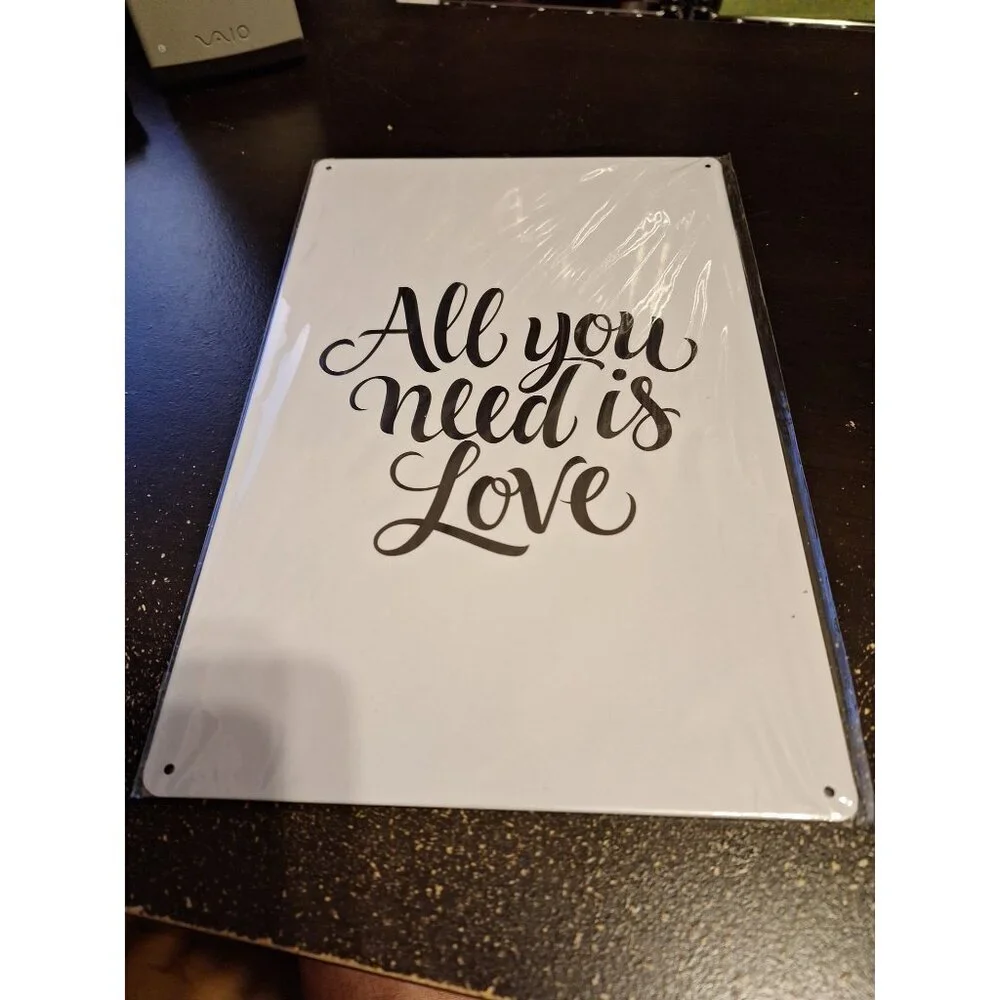 All You Need Is Love Metal Tin Sign 8