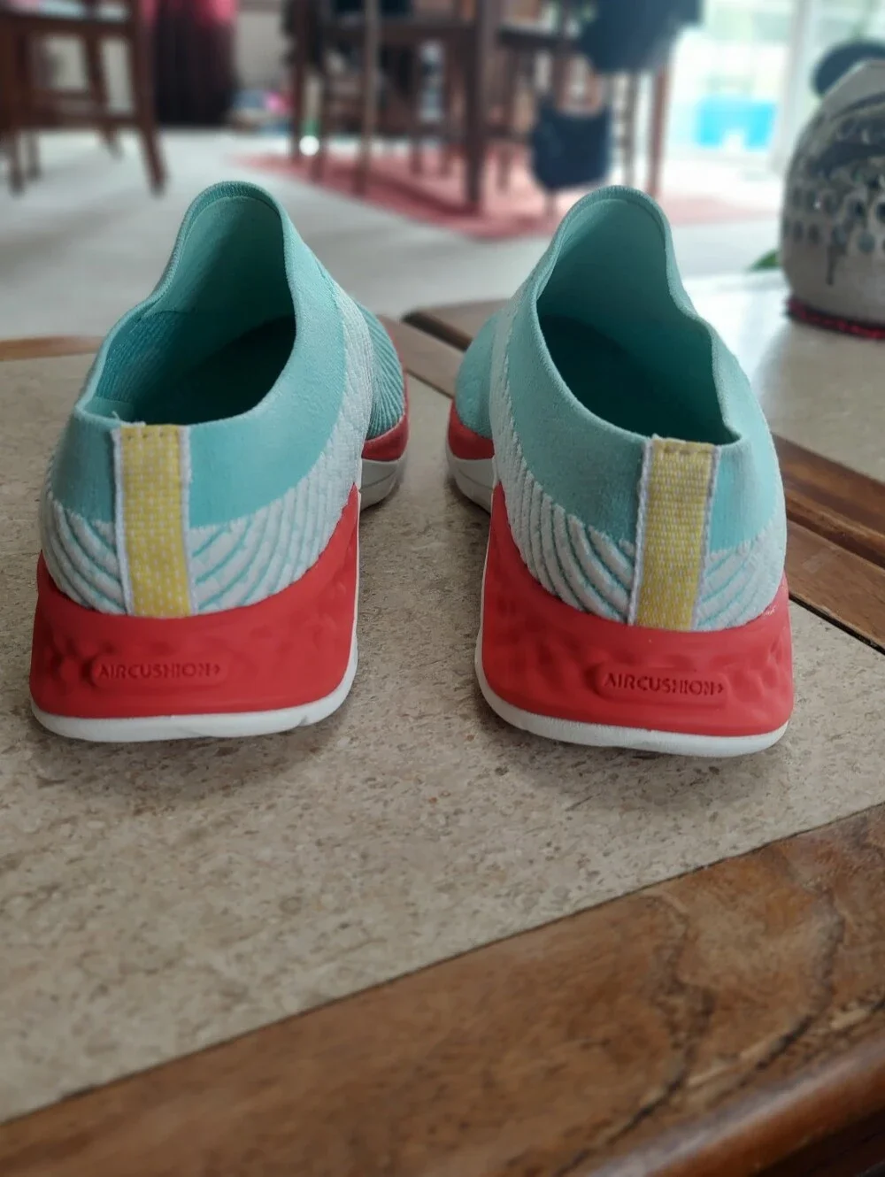 Merrell Woman's Slip On Range Shoes Mint Green, Burnt Red & Cream Size 10