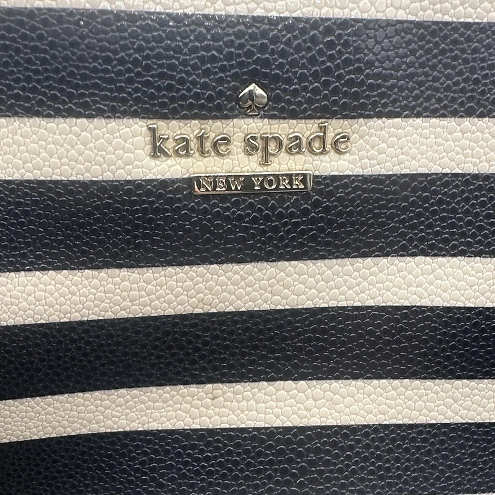 Kate Spade Striped Tote with Storybook lining
