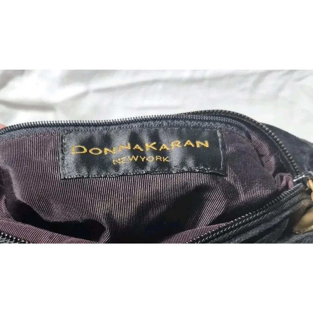 DONNA‎ KARAN BLACK GOLD CHAIN EVENING BAG PURSE VINTAGE