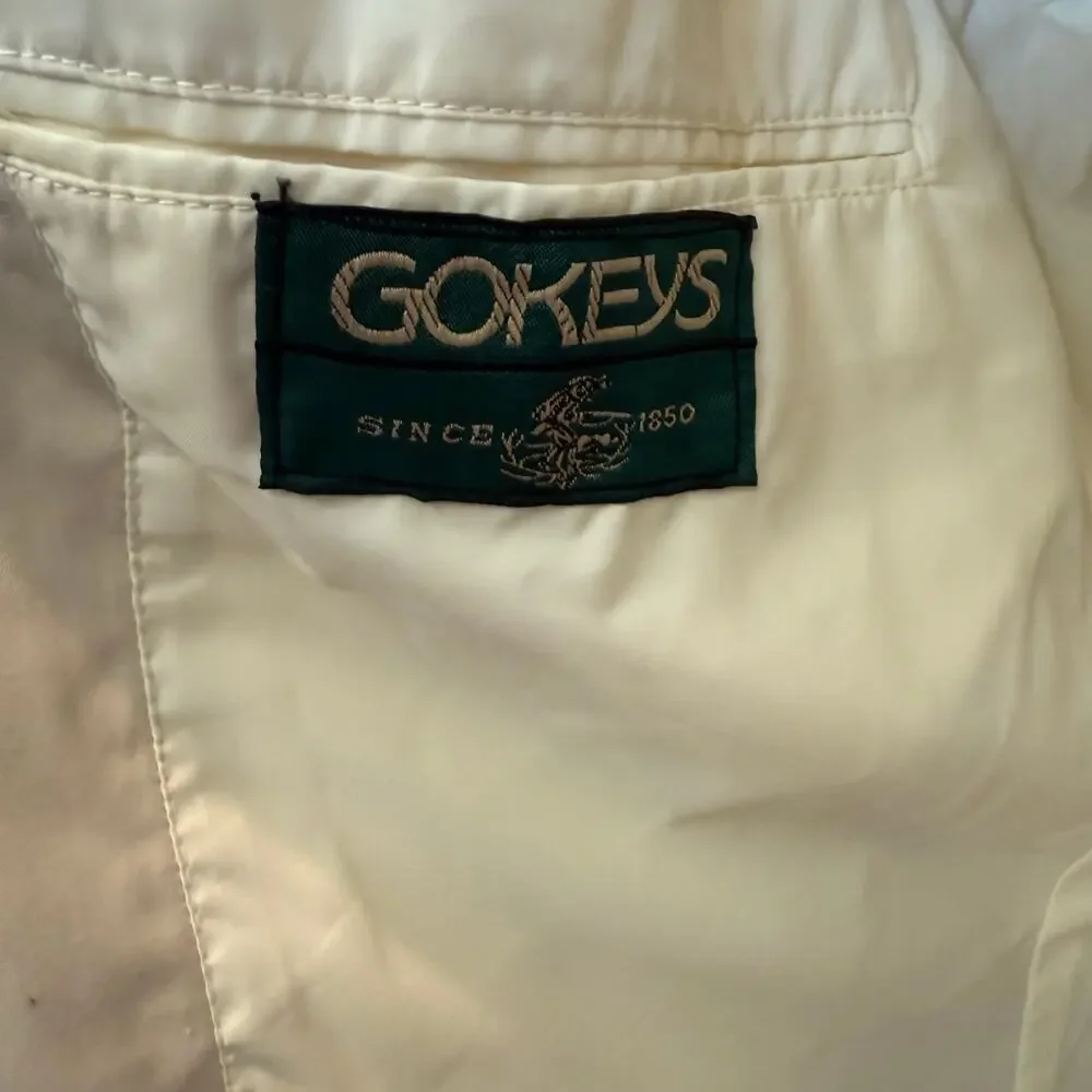 Vintage Gokeys Men's Blazer Size ? Tan Washable Classic Pockets Made in USA