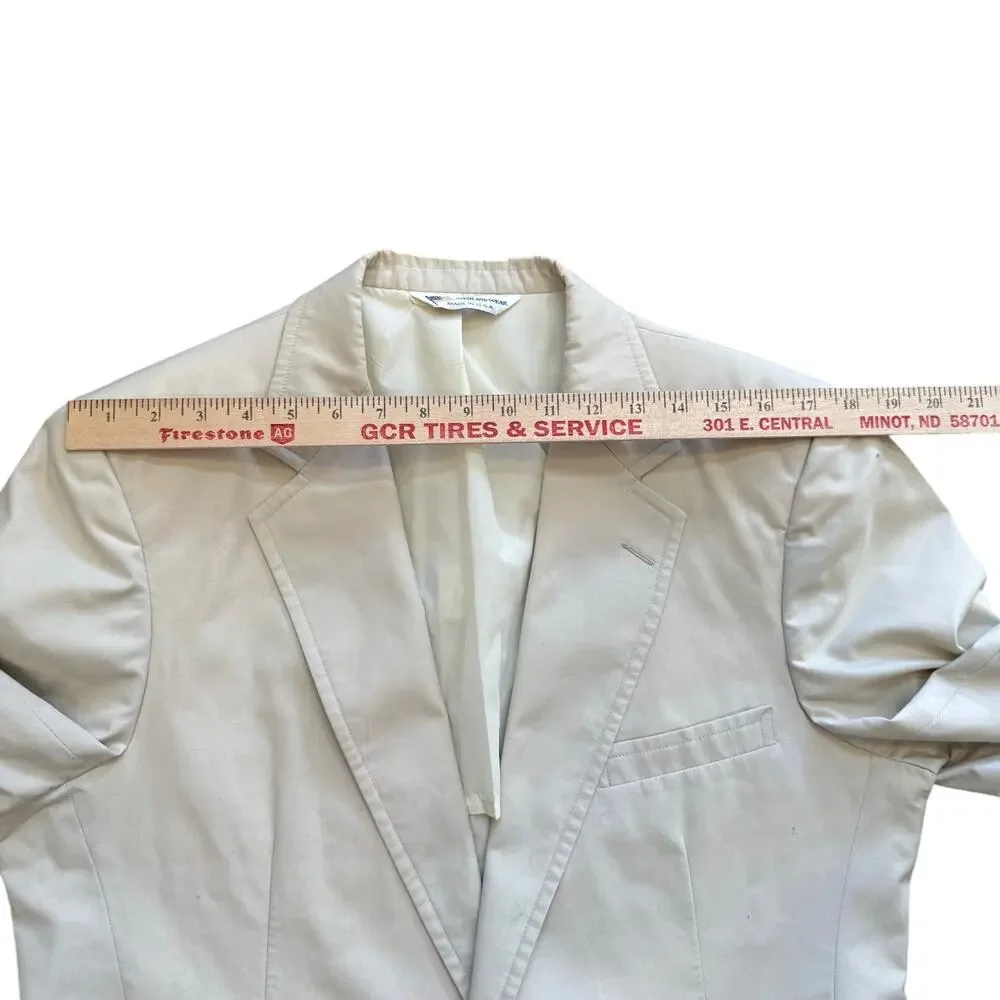 Vintage Gokeys Men's Blazer Size ? Tan Washable Classic Pockets Made in USA