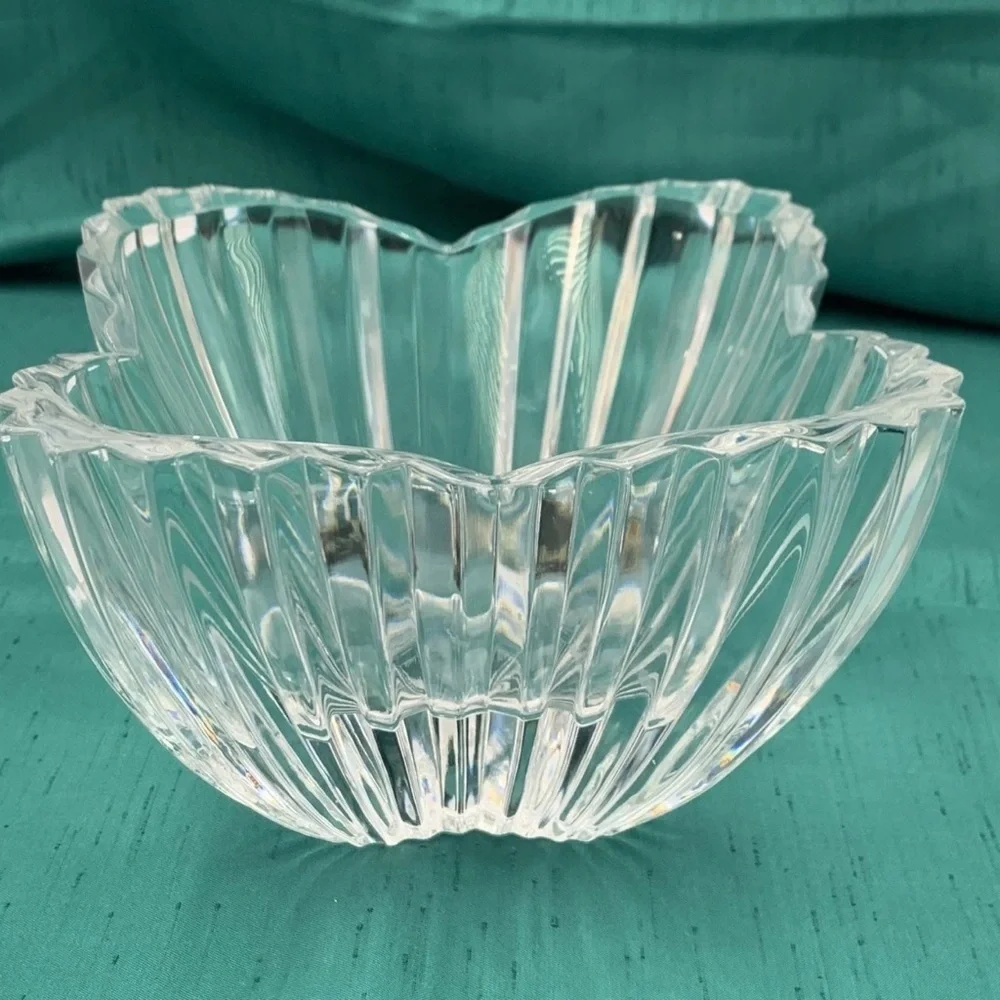 Vintage Crystal Glassware Mikasa Lydia Tulip Dish Elegant Home Decor Clear Glass