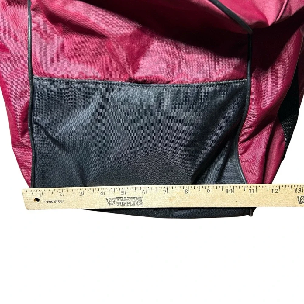 Nike Gym Duffel Bag Vintage 90s Y2K Red Black Travel Large 21