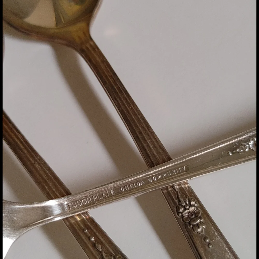 6 Tudor Plate Oneida Community Teaspoons