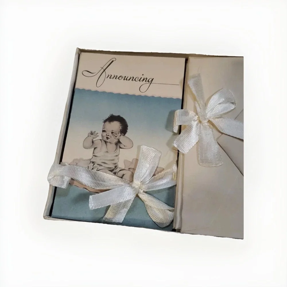 Lot of‎  20 Vintage Baby Announcement/ Birth Greeting Cards