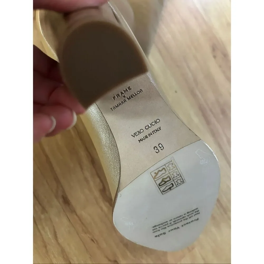 FRAME X Tamara Mellon Boots brown/tan high knee soft leather New no box size 8.5