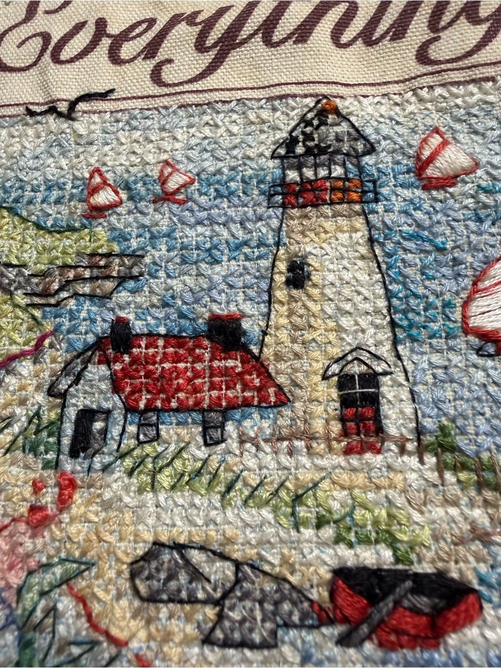 N/A dimensions embroidered