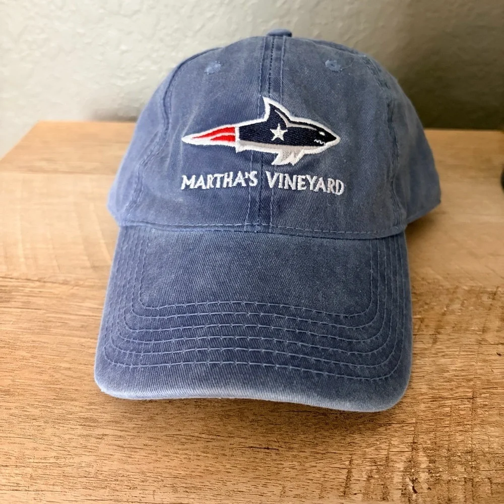Martha's Vineyard, Patriots Blue Adjustable Hat, Cap, New England, Ocean hat