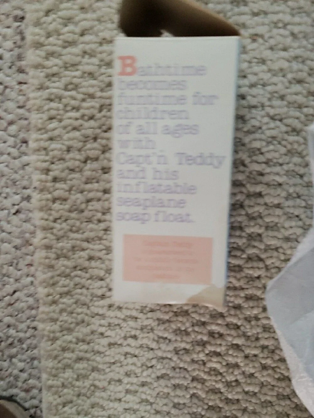 Avon Capt'n Teddy Blue and White Inflatable Sea Plane  And Bear Shaped Soap