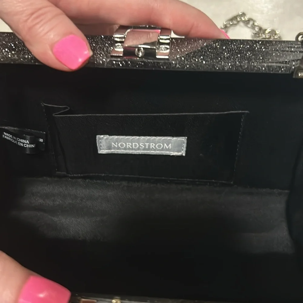 Nordstrom stunning black sparkle crossbody purse