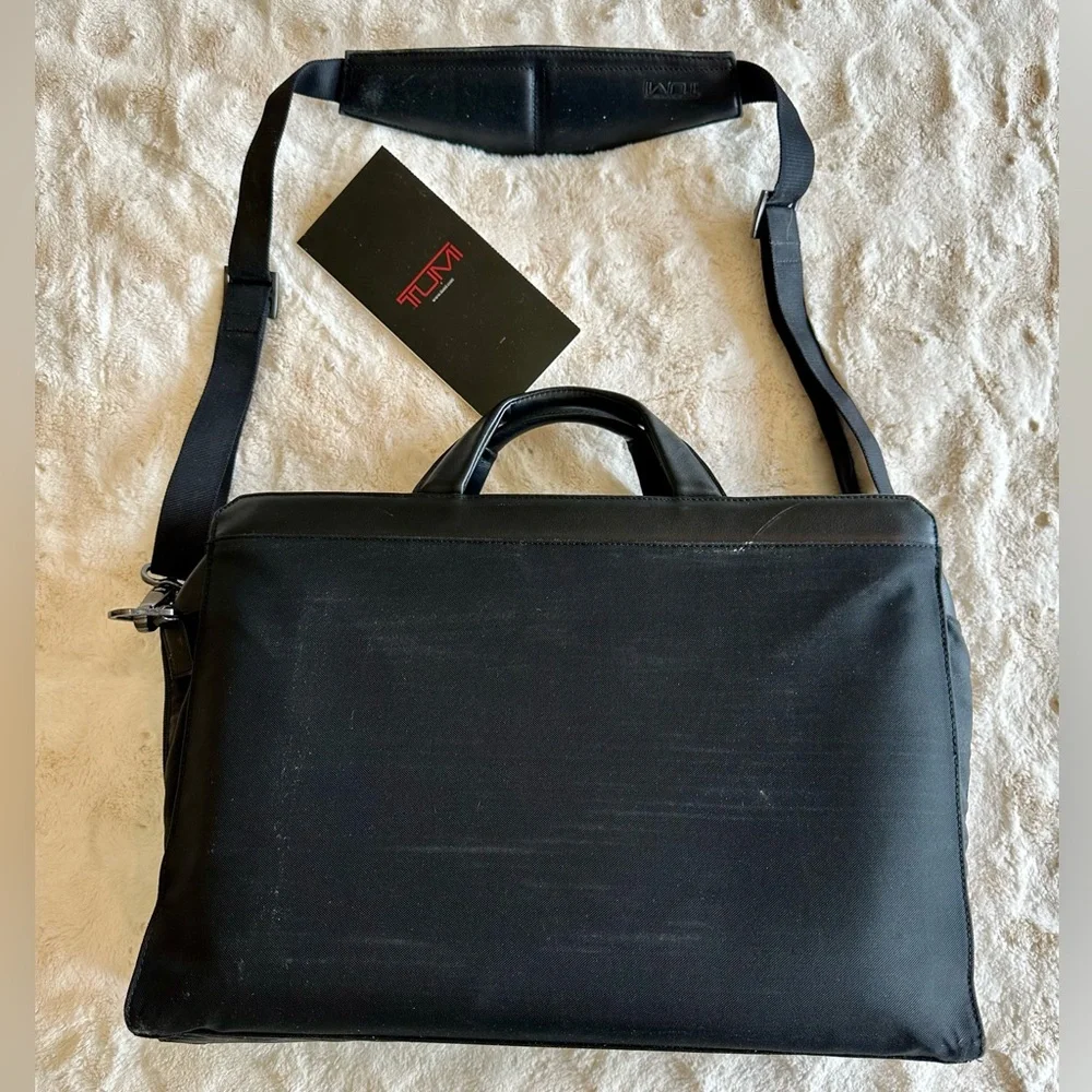Tumi leather laptop