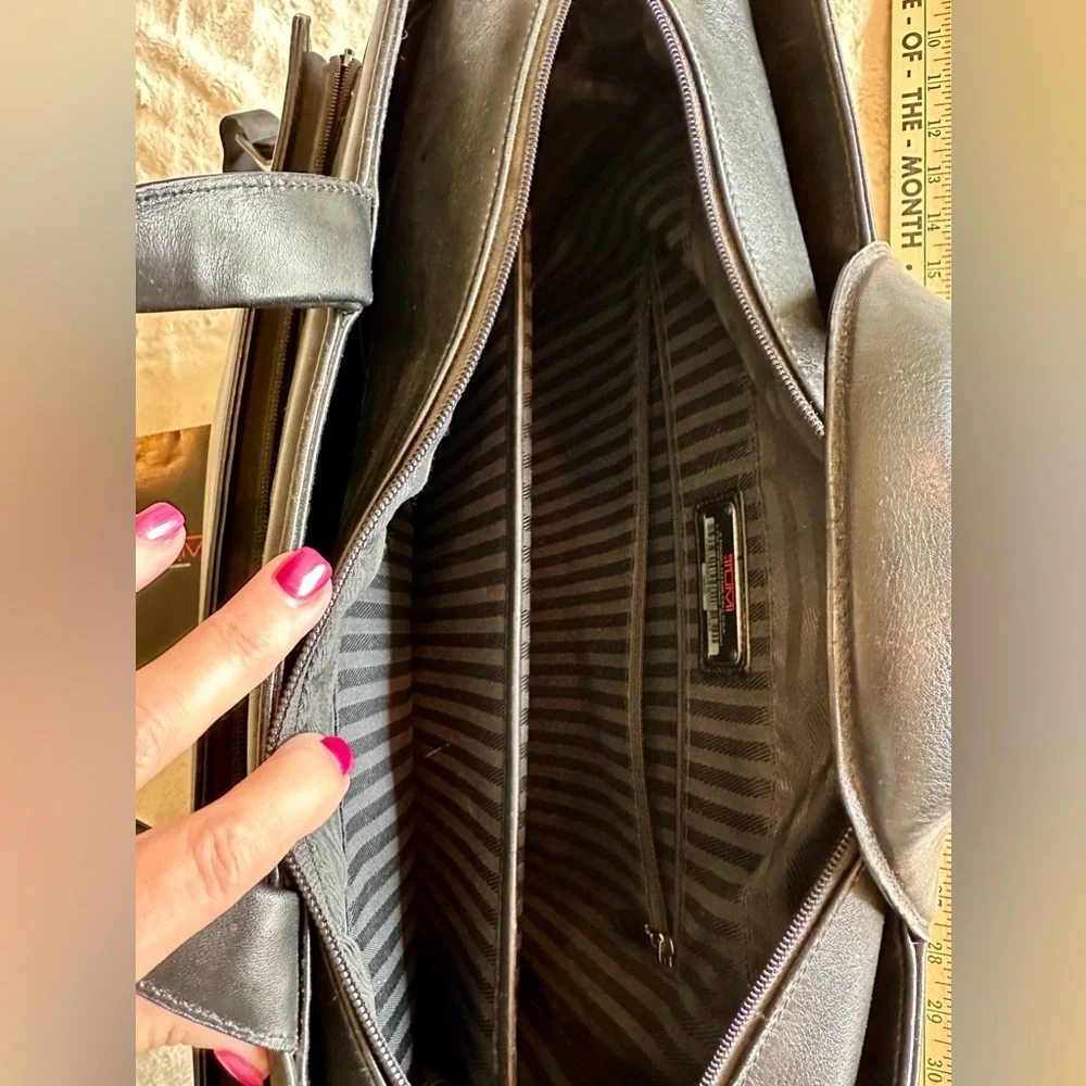 Tumi leather laptop