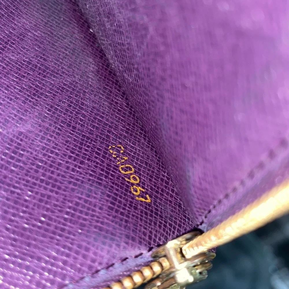 Authentic Louis Vuitton Yellow Epi Leather Sarah Wallet