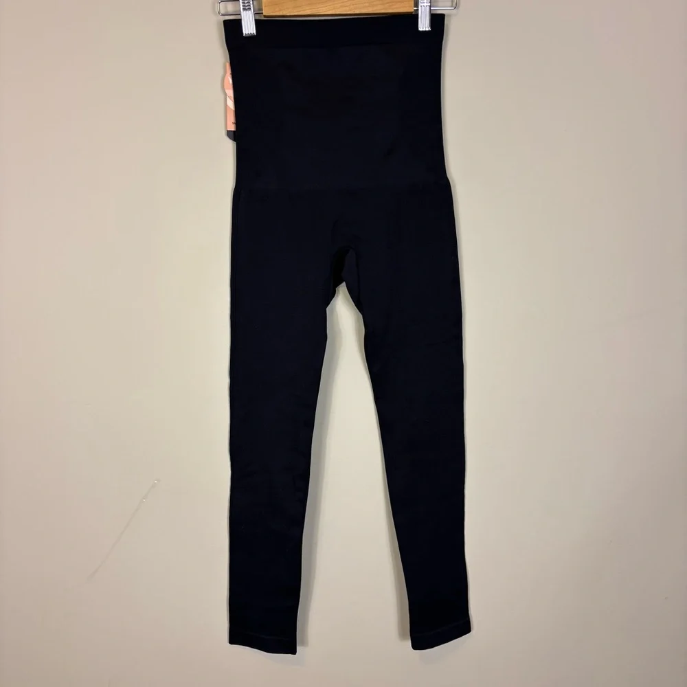 New‎ Shapermint Black High Waisted Shaping Leggings Medium