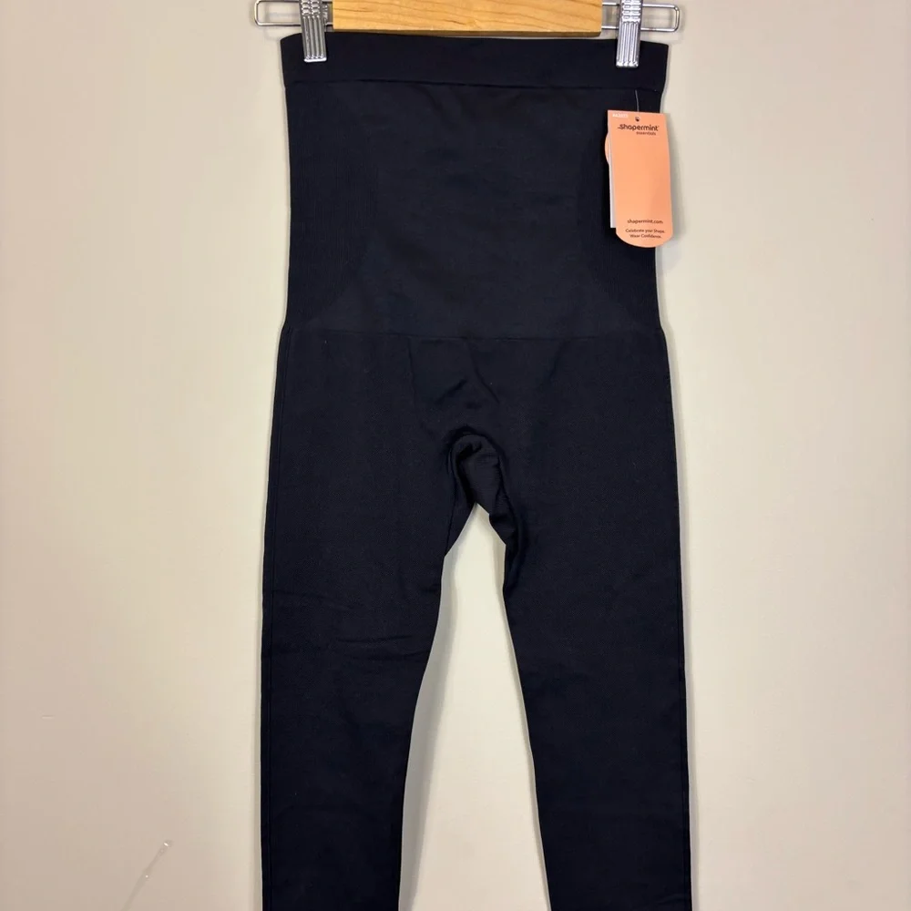 New‎ Shapermint Black High Waisted Shaping Leggings Medium