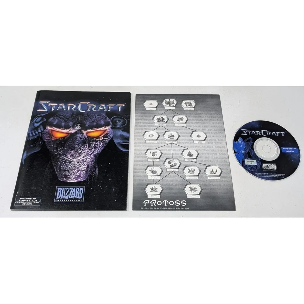 StarCraft 1‎ Star Craft Blizzard Windows 95 & NT PC Game Version 1.0
