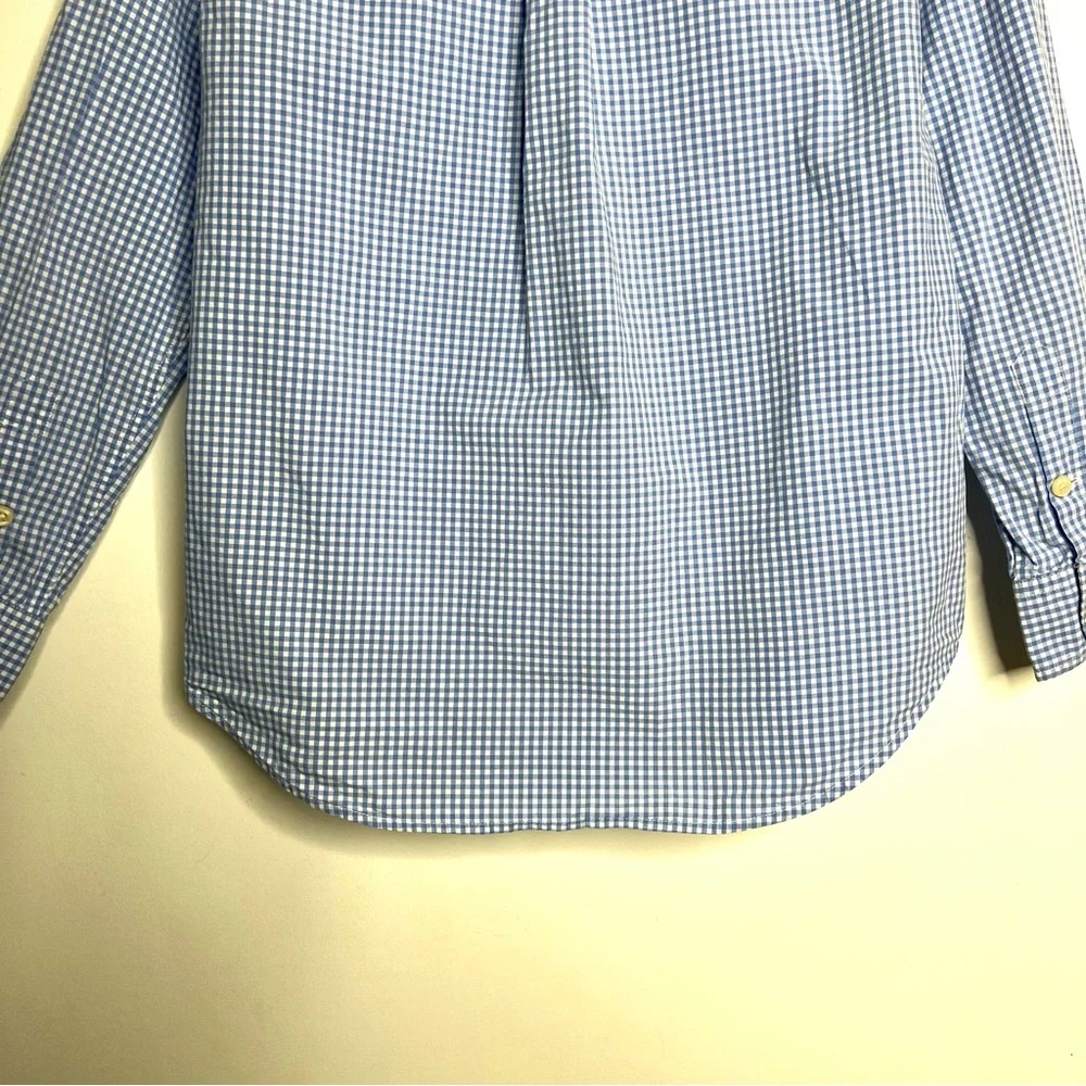 Ralph Lauren Performance Gingham Poplin Button Down Long Sleeve Shirt