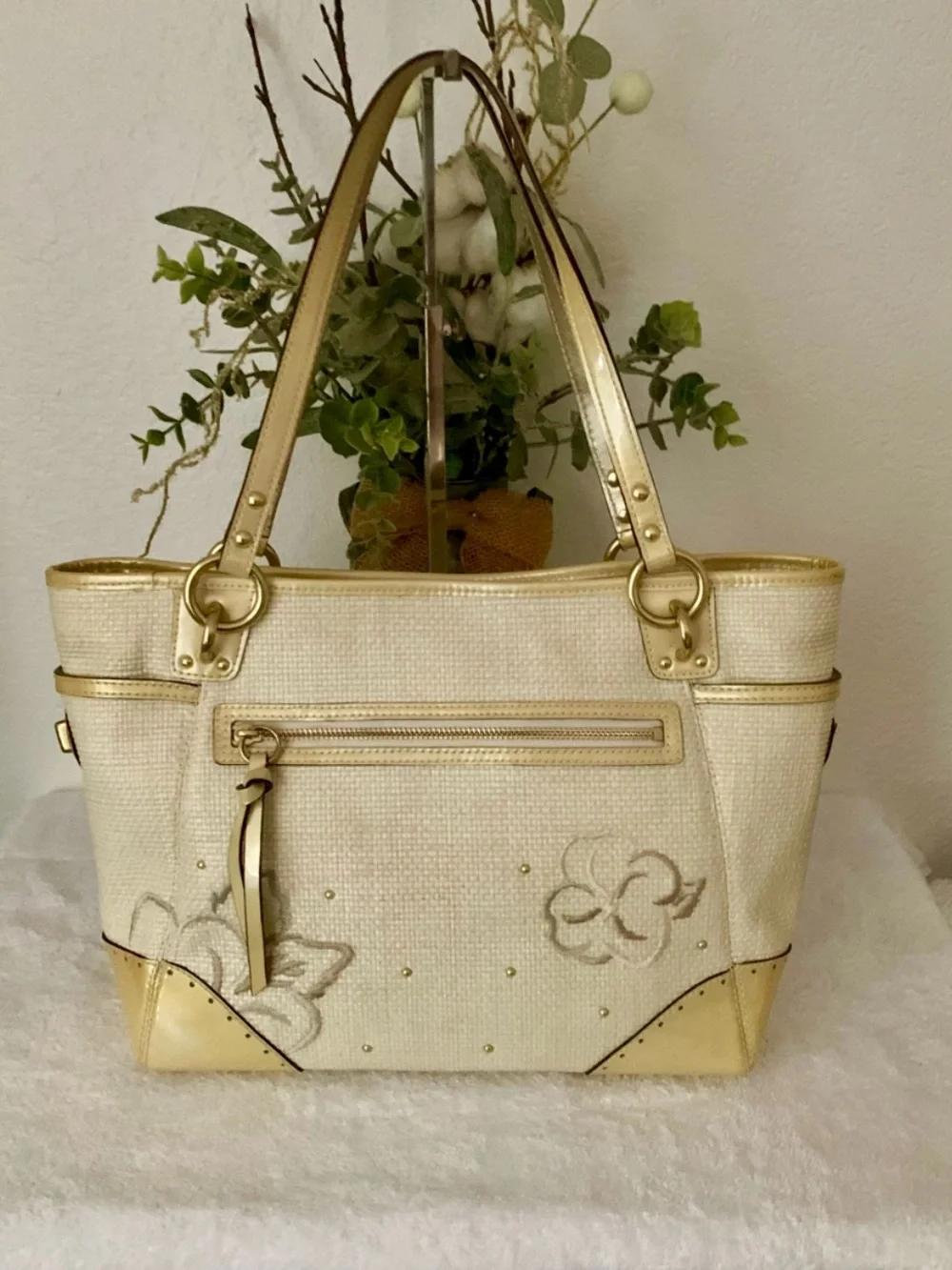 Coach tote woven