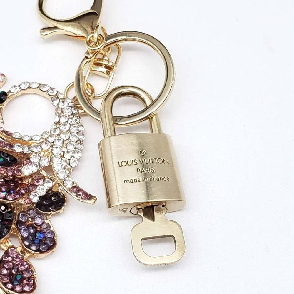 Authentic Louis Vuitton Gold Padlock 🔑 Unbranded Keychain Bag Charm LV