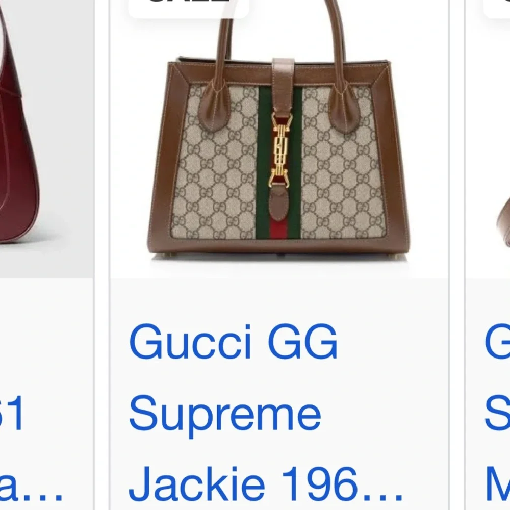 Gucci 1961 Jackie Supreme TanSatchel Bag with shoulder strap. NWT