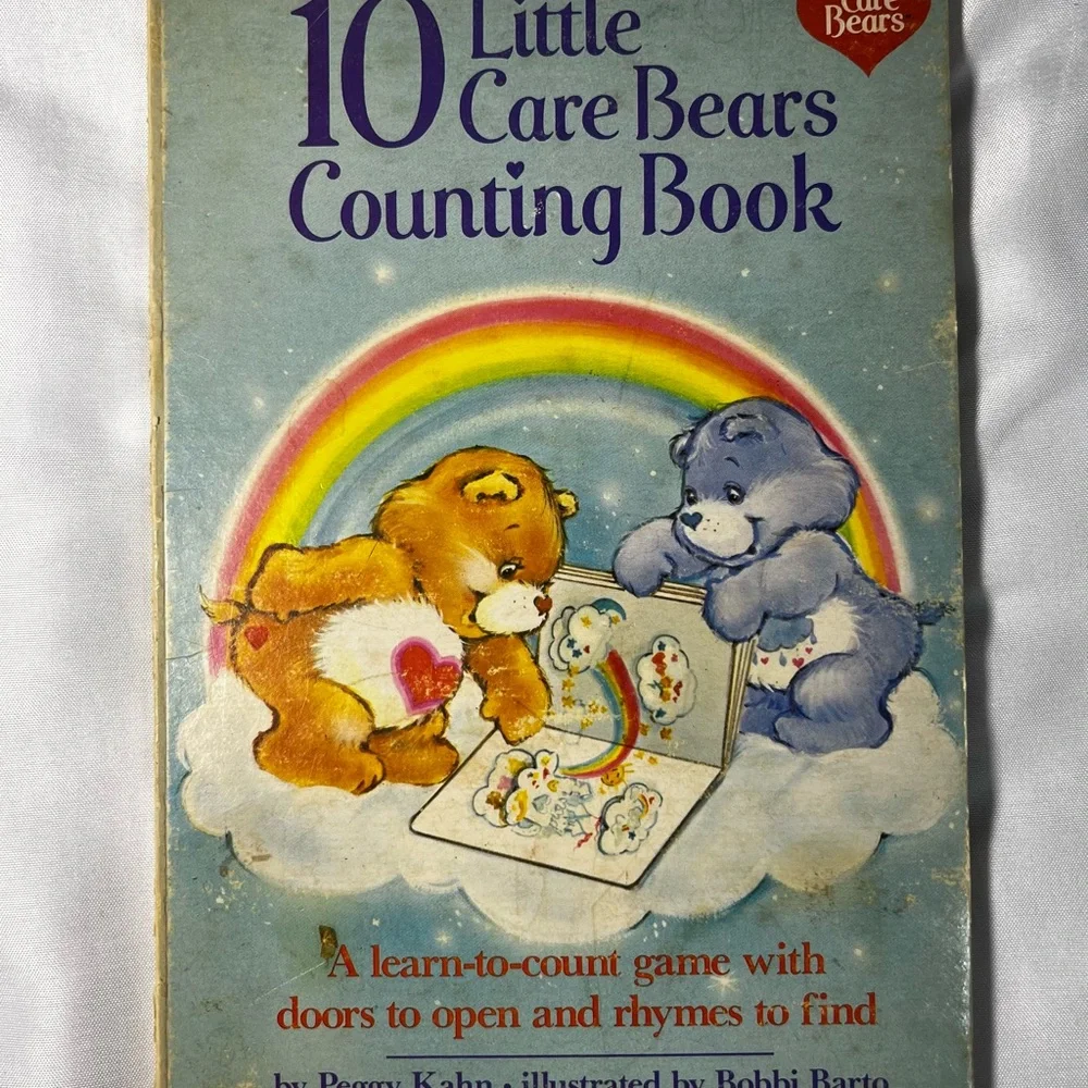 Vintage 1983 10 Little Care Bears‎ Counting Board Book w/ Flaps Children’s