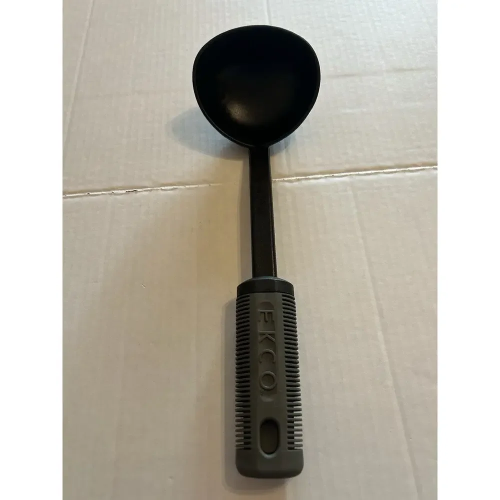 Vintage EKCO Gravy Ladle Nylon‎ Plastic White Black 12” Length