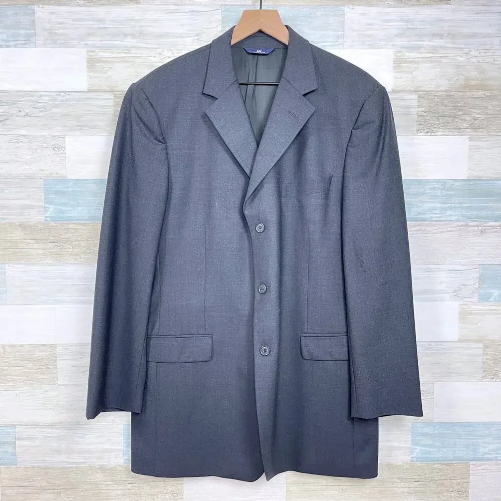 Brooks Brothers 346 Stretch Wool Suit Gray 3 Button Mens 41L Jacket 36R Pants