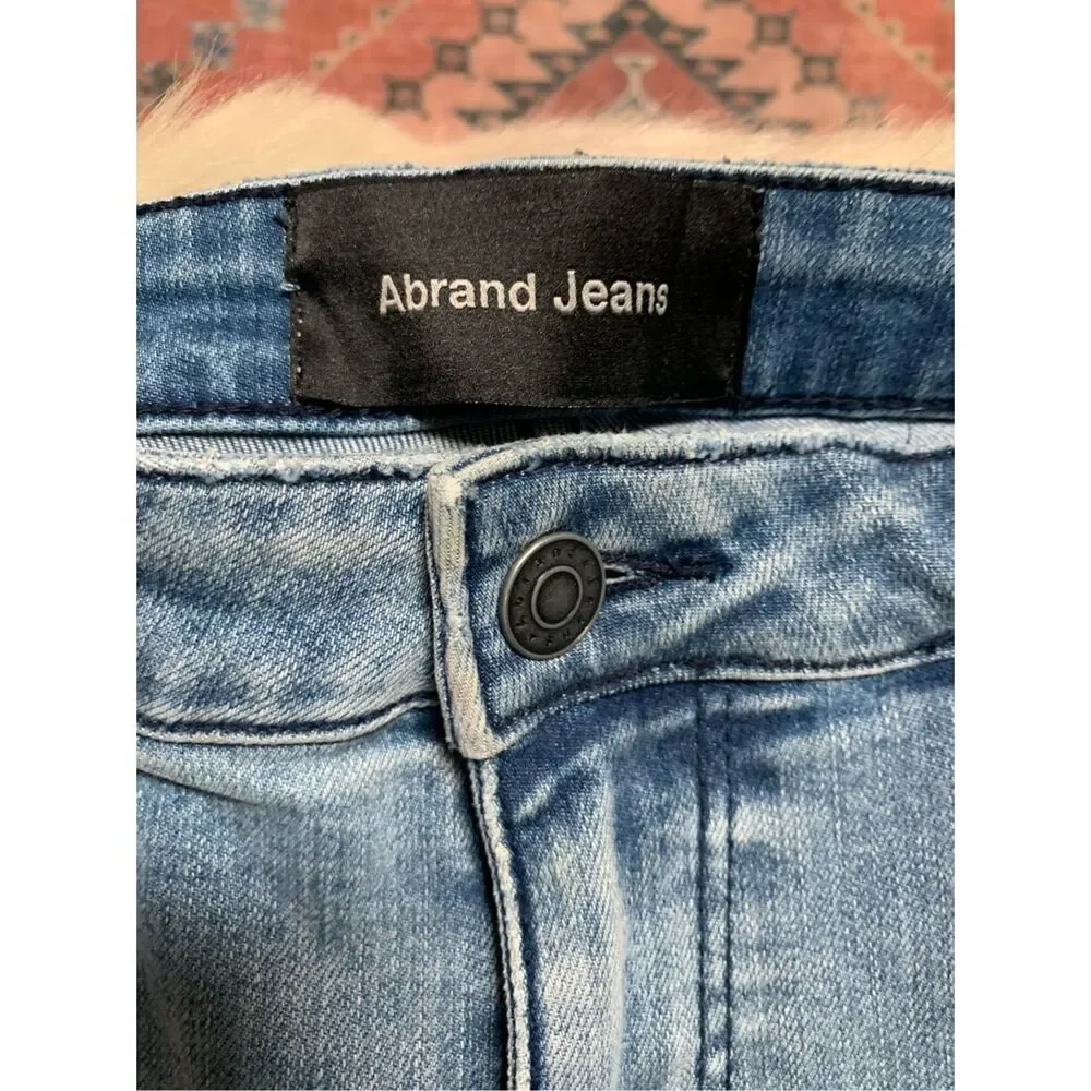 Abrand Jeans Mens 36x32 A Dropped Skinny Denim Stretch Ripped Knee