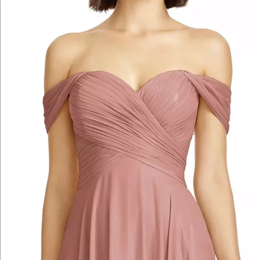 Dessy Collection Dress 2970 Chiffon Sweetheart Maxi‎ Bridesmaid Dress