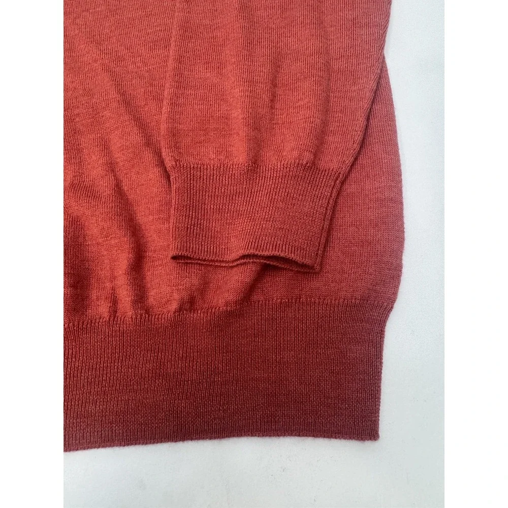NWT Peter‎ Millar Autumn Crest Quarter Zip Wool Blend Sweater BURNT Red XXL $250