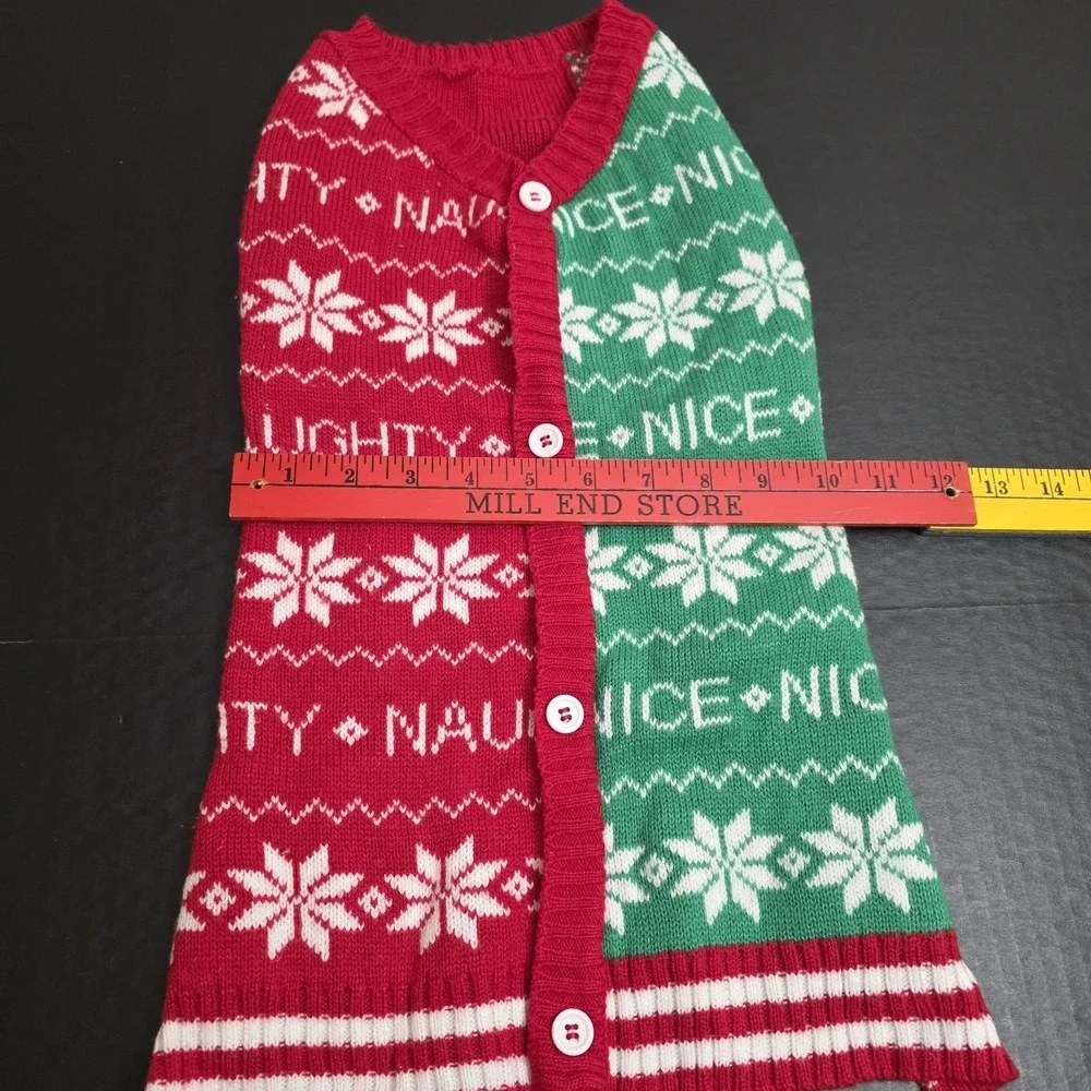 Play On Naughty Nice‎ XL Knit Dog Ugly Christmas Sweater