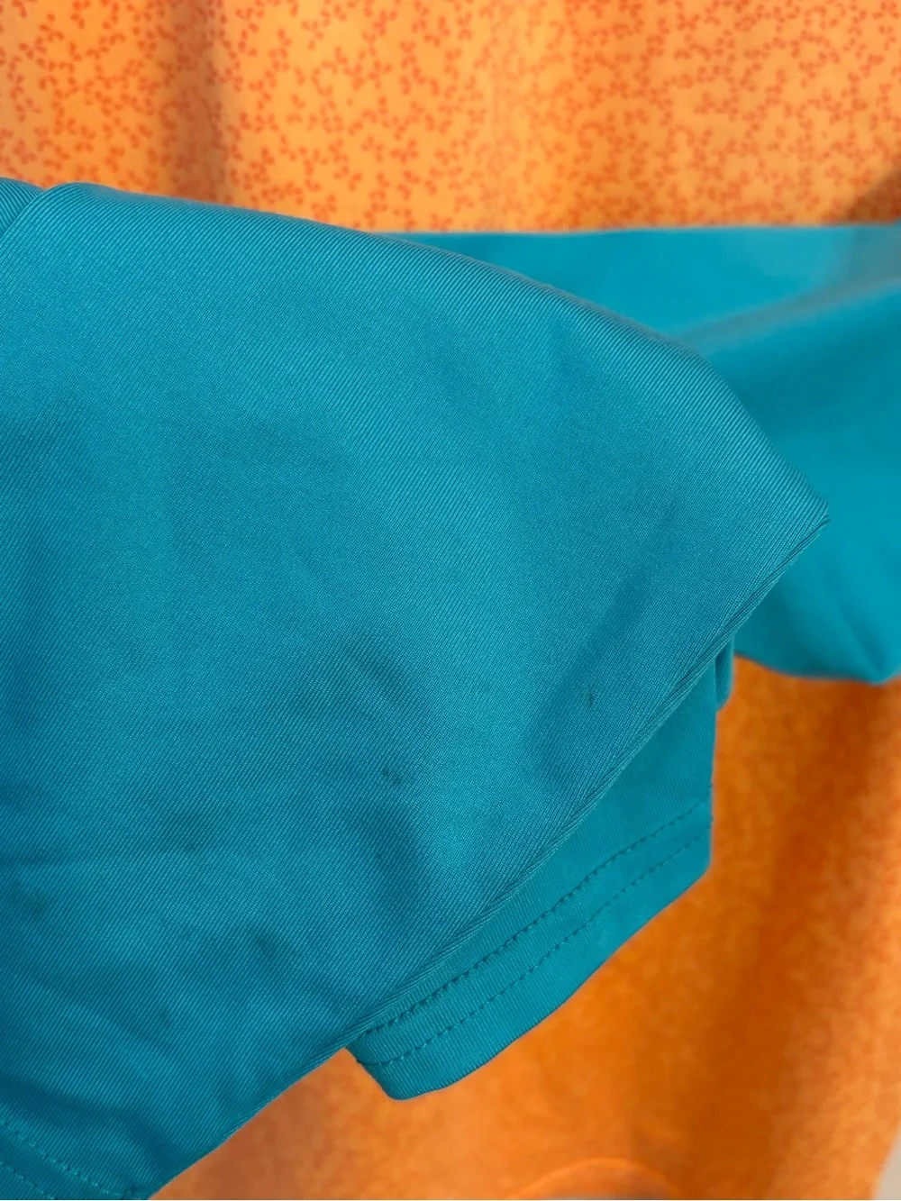 Columbia Teal & Orange Long Sleeve Shirt swim shirt medium 10/12 summer beach