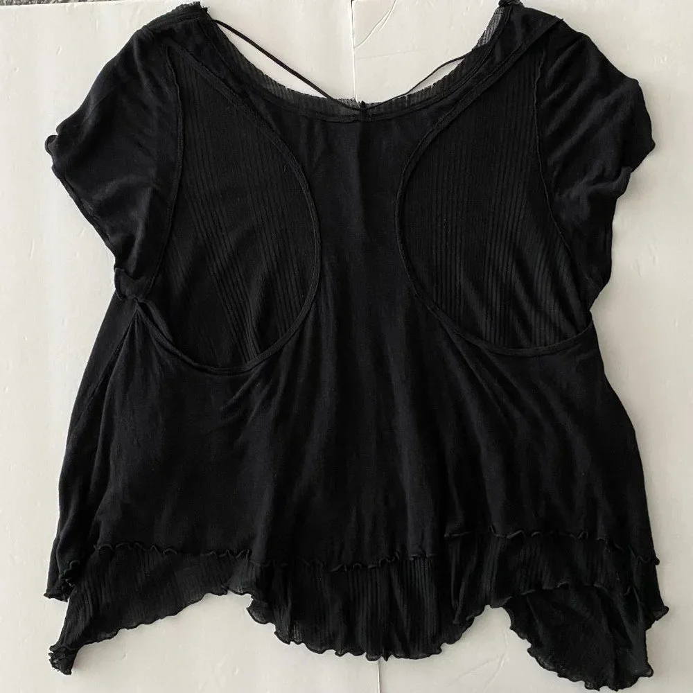FREE PEOPLE Black Blouse‎