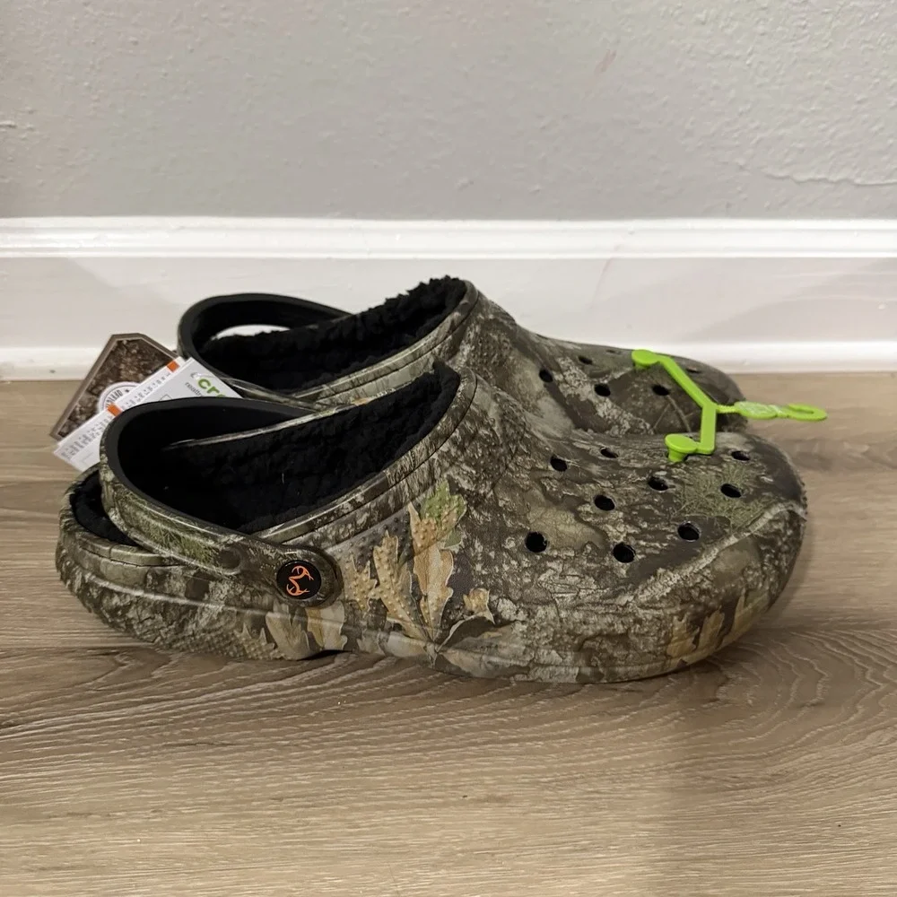 Crocs Realtree APX‎ Lined Classic Camo Clog Men's Size 9 Camouflage New