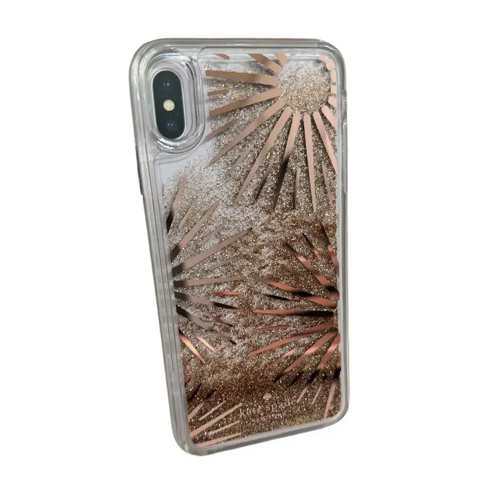 Kate Spade New York Festive Liquid Gold Glitter iPhone XS Max Case (Damaged Box)