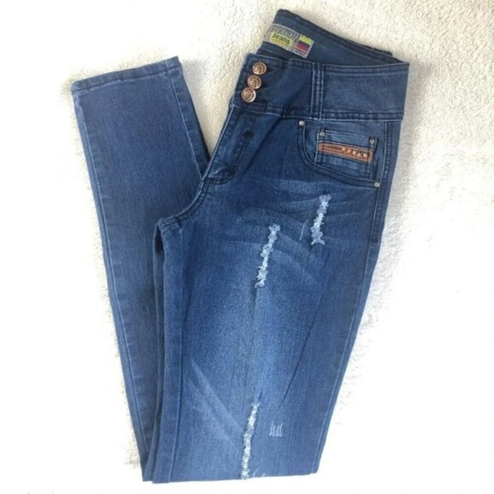 Ephi Jeans Women's Jeans Butt Lifter Technology Embellished Jeans High Waist 31