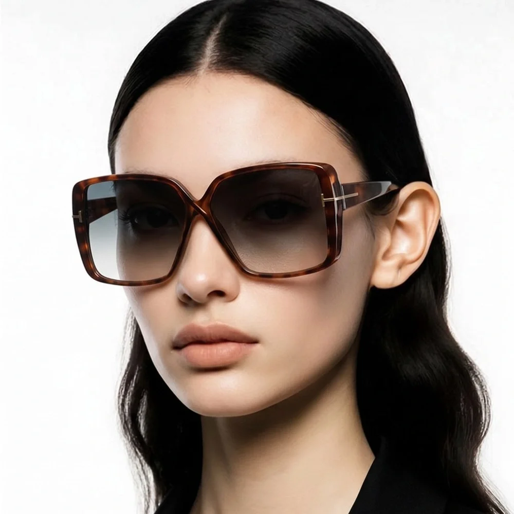 New Authentic Tom Ford Women's Gradient Brown Sunglasses TF1117 53p