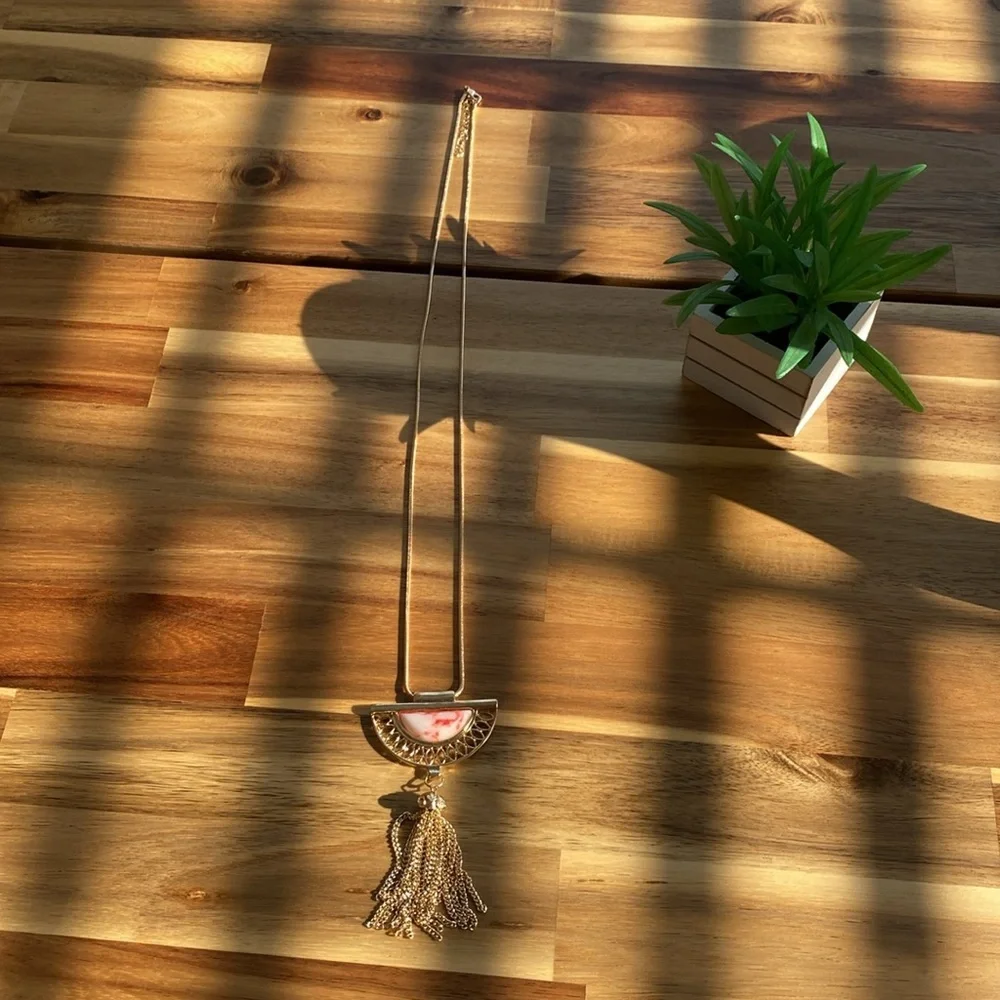 Elegant Gold and Cherry Pendant Necklace 18