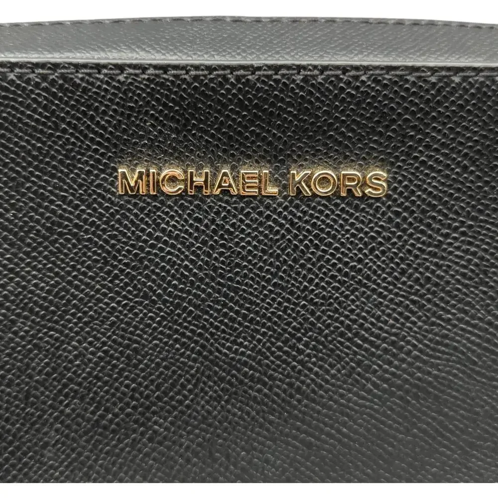 Michael Kors Jet Set East West Large Crossbody Black Saffiano‎ Leather Handbag