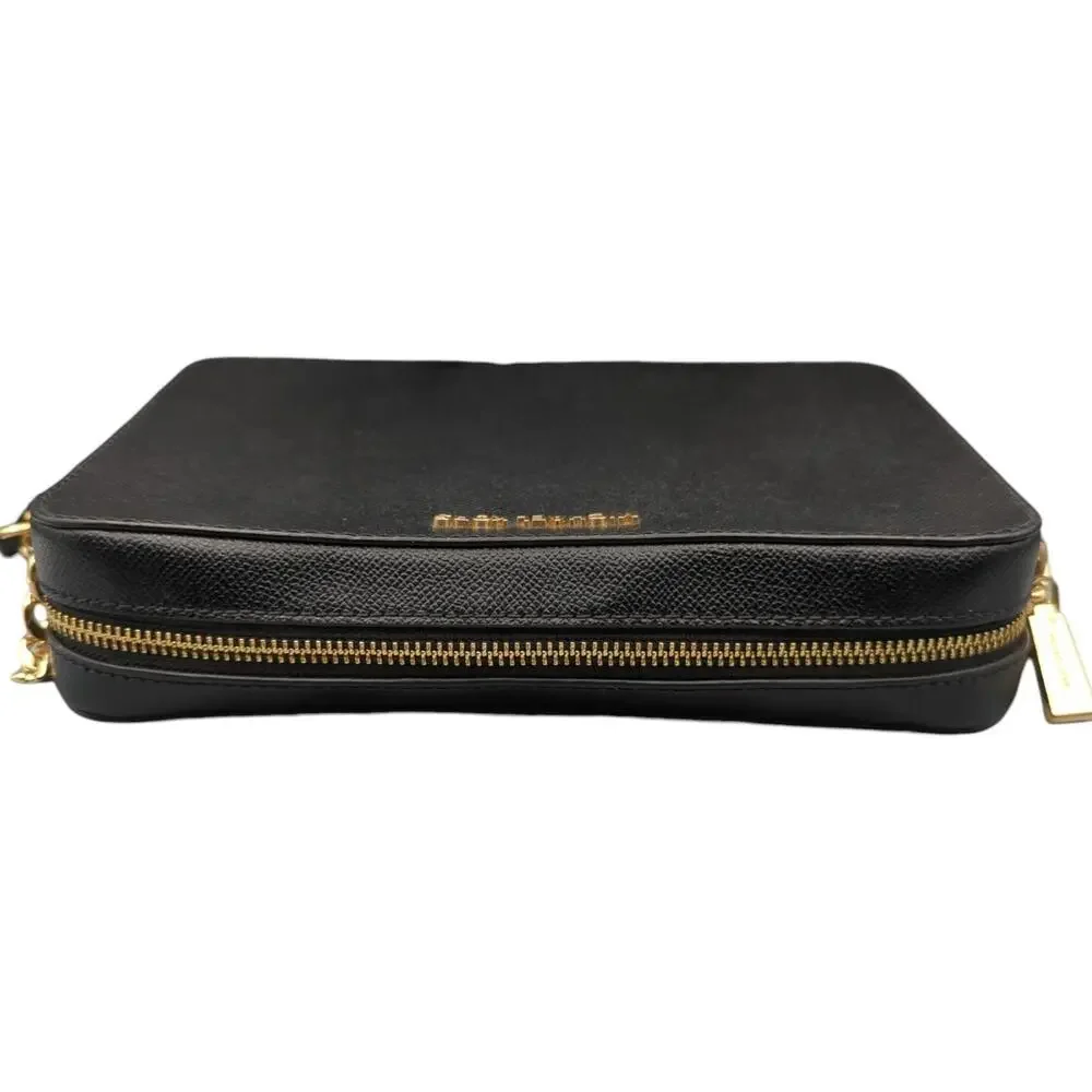 Michael Kors Jet Set East West Large Crossbody Black Saffiano‎ Leather Handbag