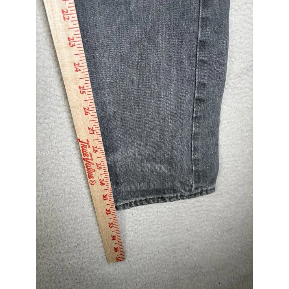 J Crew 770 Jeans Mens 30x34 Gray Kaihara Japanese Denim Slim Fit Straight Leg