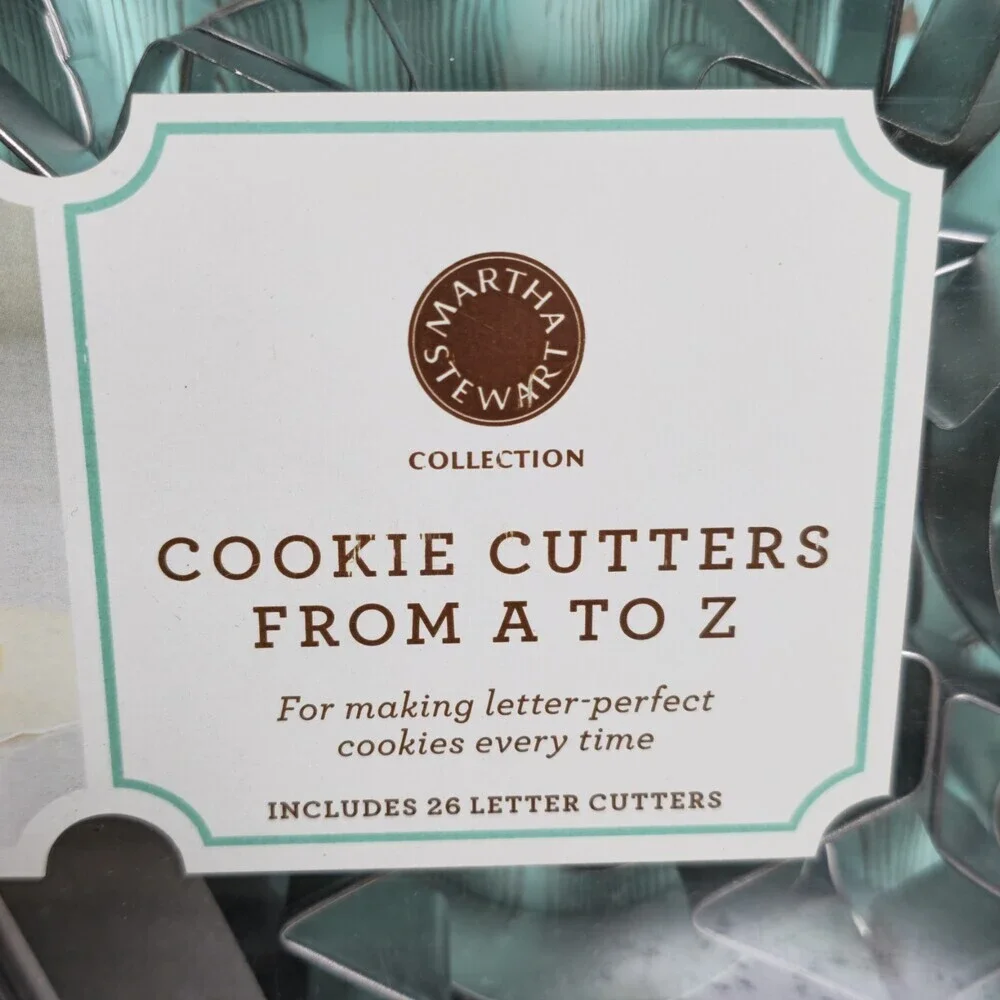 Martha Stewart Alphabet Cookie Cutters A–Z 26pc Metal Set Macy’s Exclusive