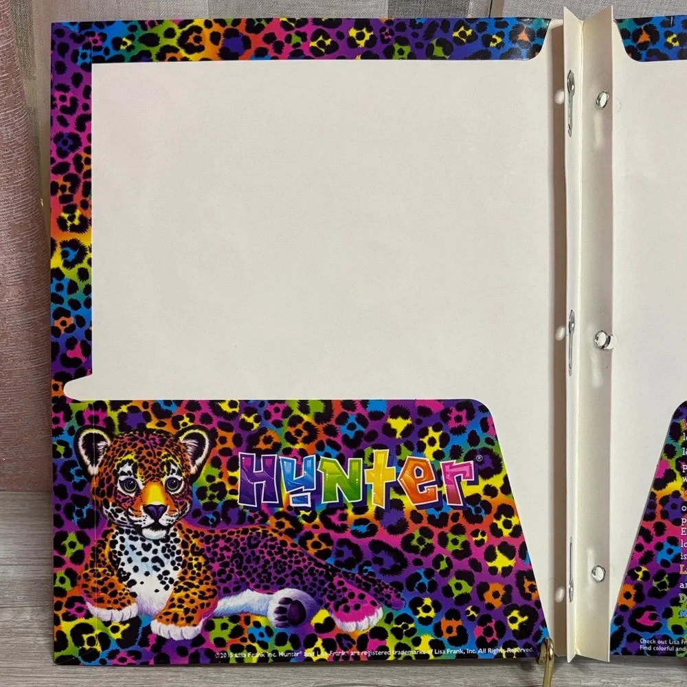 Lisa Frank vibrant folder