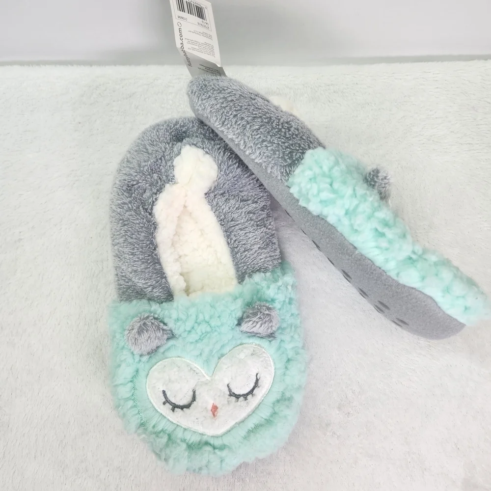 Fazzy Babba 3D Cozy Owl Slippers With A Faux Fun And Bottom Grip S/M