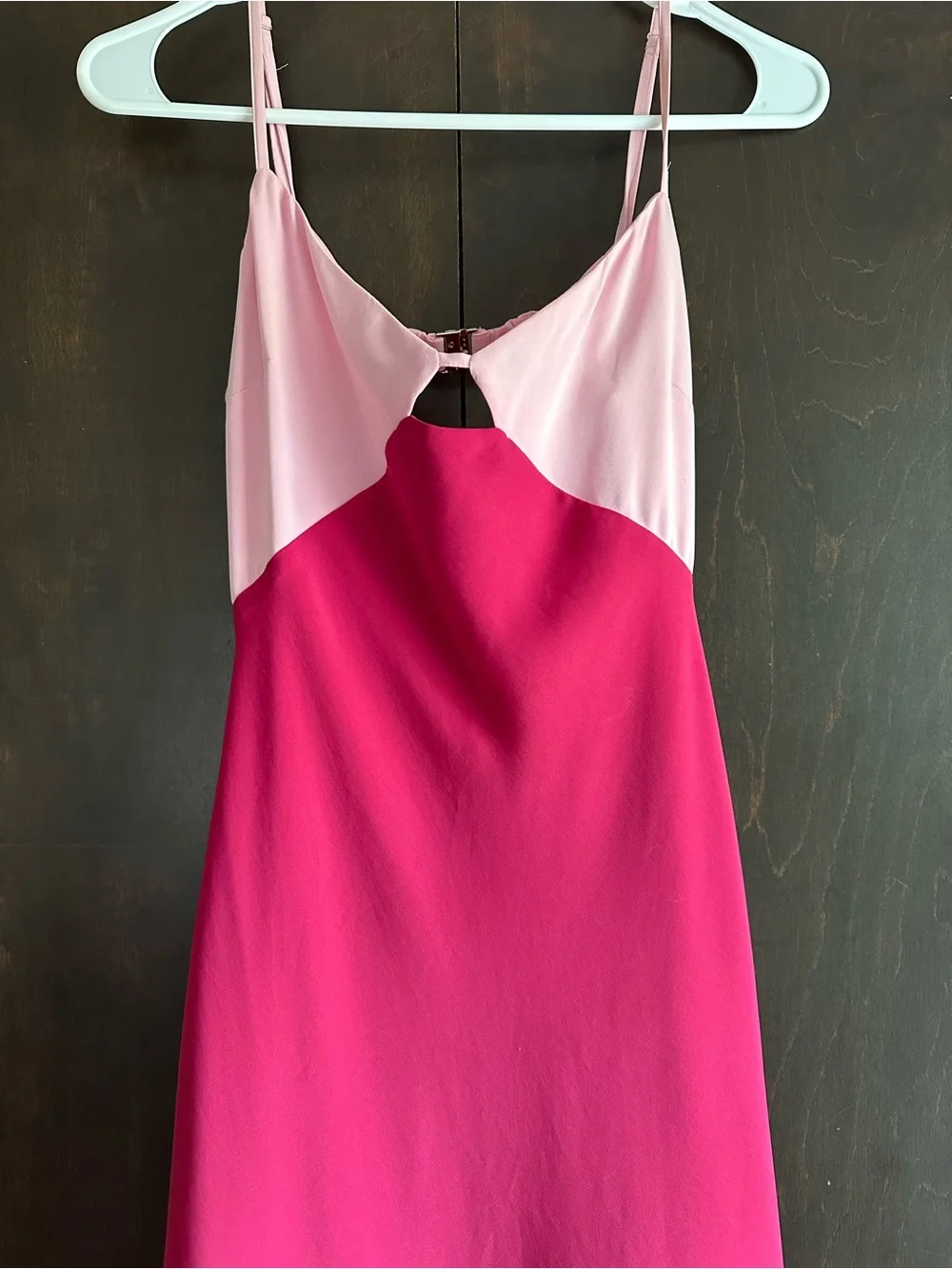 Abercrombie & Fitch Two-Tone Pink Maxi Slip Dress