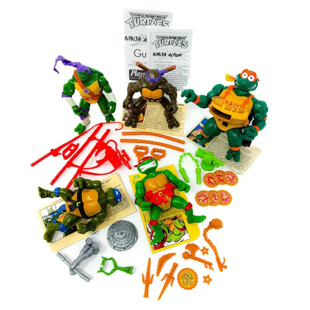 Playmates TMNT Action Figure Lot VTG Next Mutation Storage Shell Head Droppin